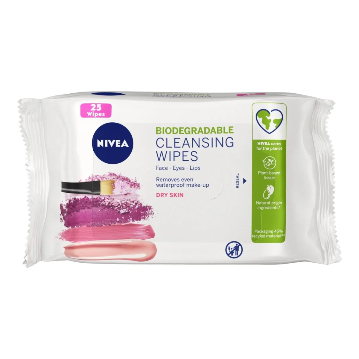 3 In 1 Caring Cleansing Dry Skin Wipes