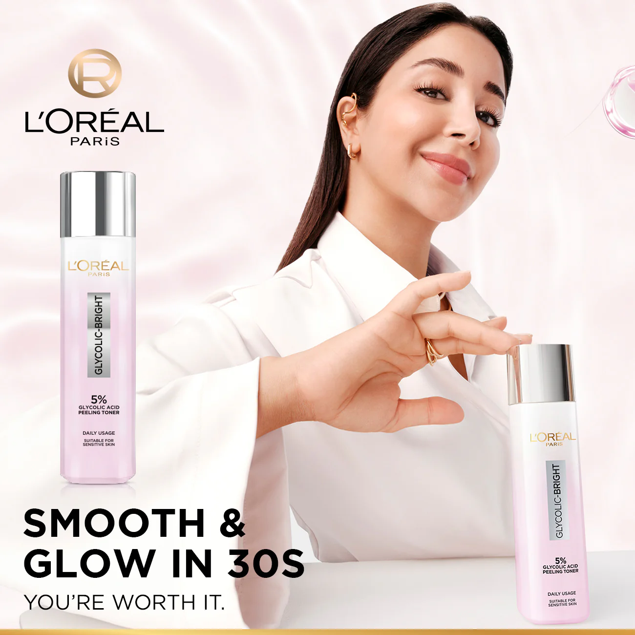 Glycolic-Bright Glowing Peeling Toner, with 5% Glycolic Acid, for Brightening, Dark Spots Reduction and Skin Tone Evening - Image 5