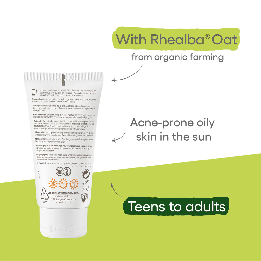 A-Derma Buy 1 Get 1 Protect AC Mattifying Face Sunscreen Fluid SPF50+ for acne prone skin 40ml - Image 3