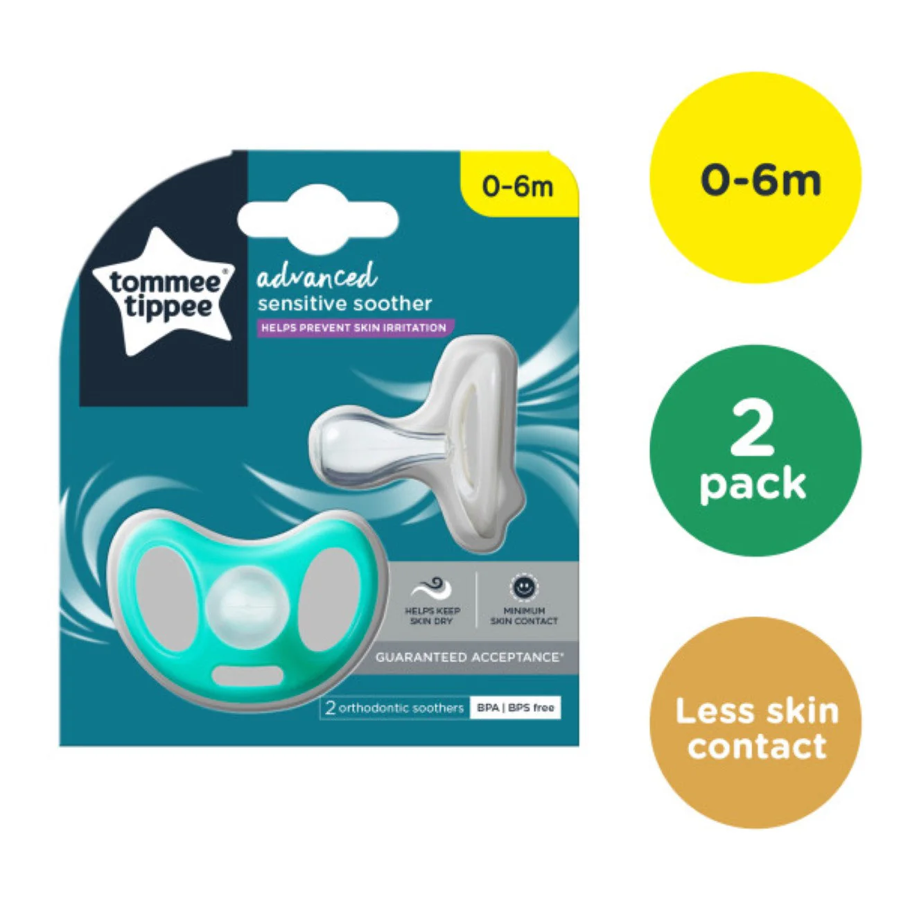 Advanced Sensitive Soother (0-6M) - Pack of 2 - Image 2