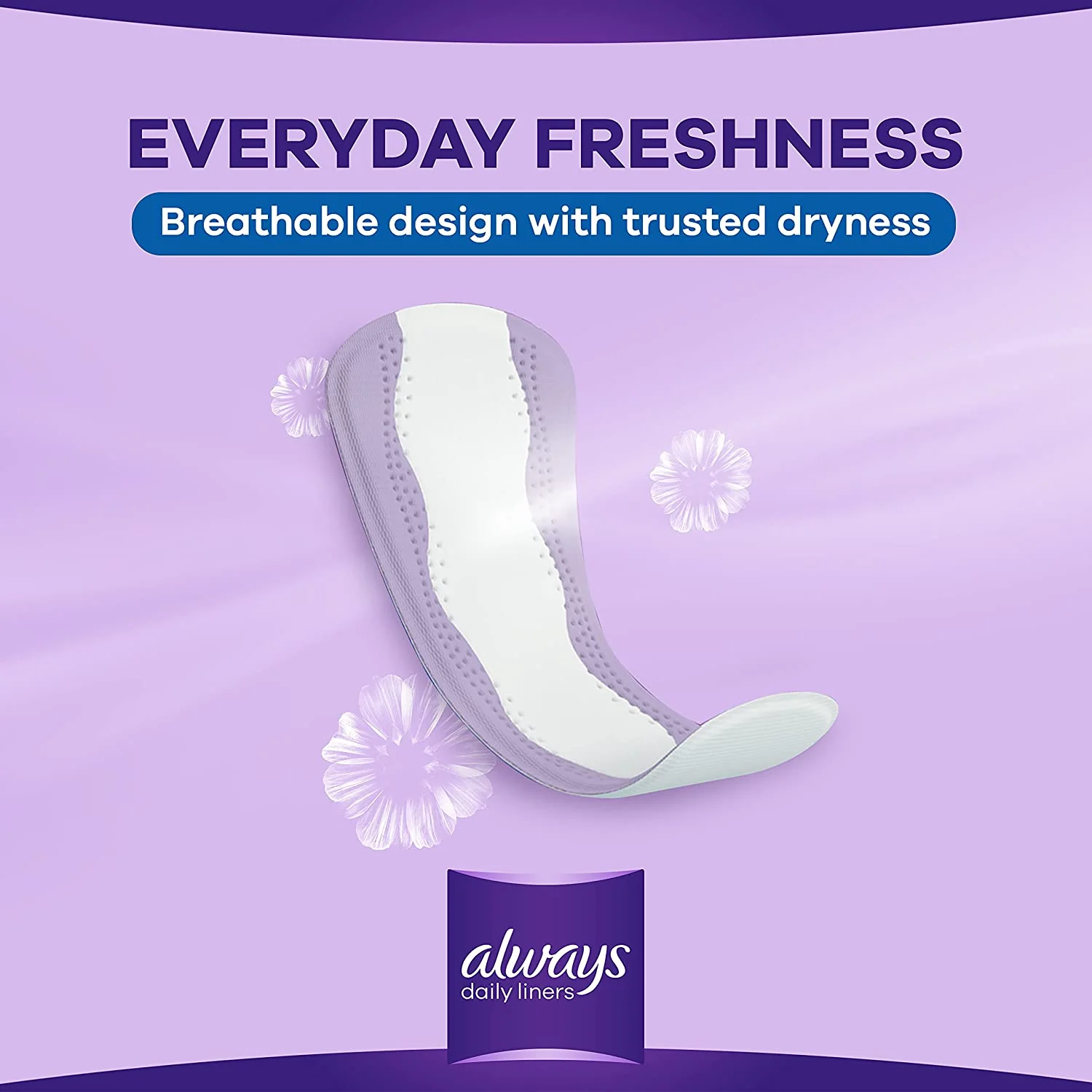 Always Daily Liners Extra Protect Pantyliners, Large, 48 Pieces - Image 3