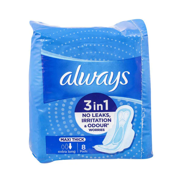 Always Maxi Thick 3 in 1 Extra Long 8 Pads - Image 3