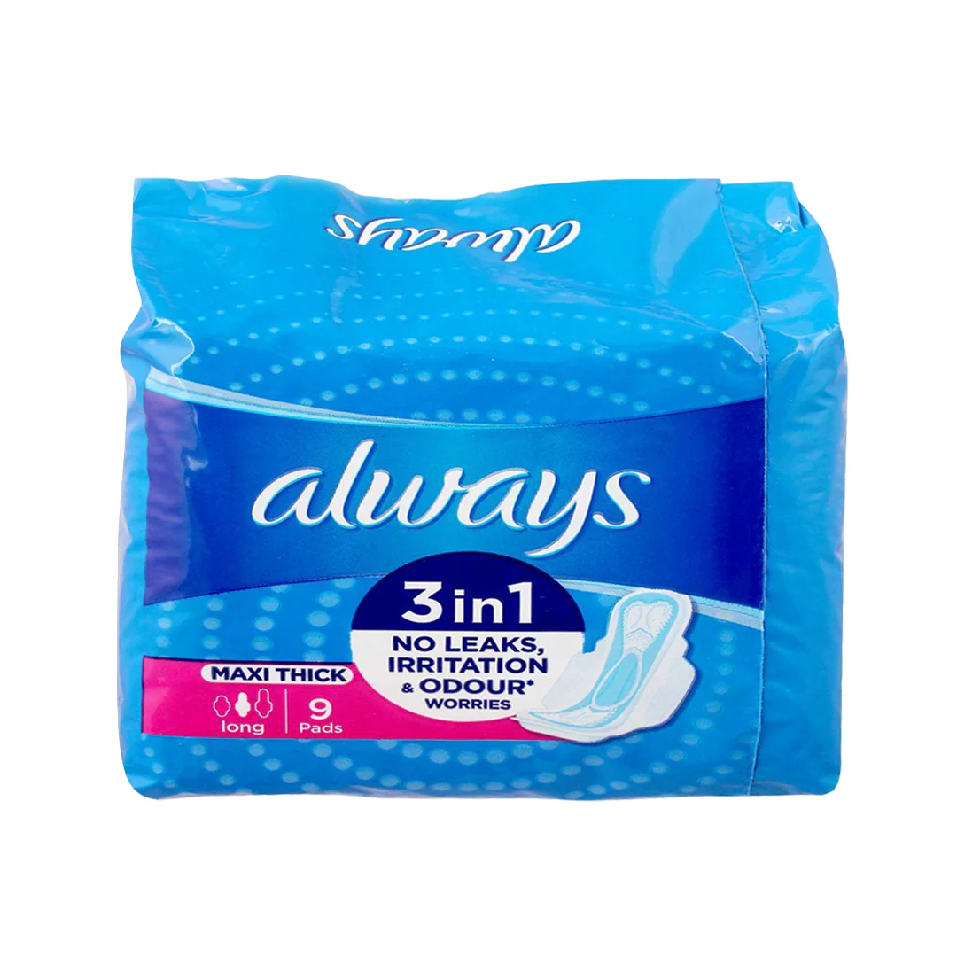 Always Maxi Thick Long 3-in-1, 9 Pads - Image 3