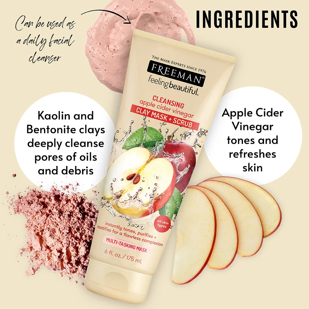 Apple Cider Vinegar Clay Mask And Scrub, 175ml - Image 3