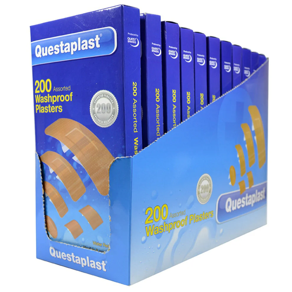 Assorted Washproof Plasters 200 Pcs