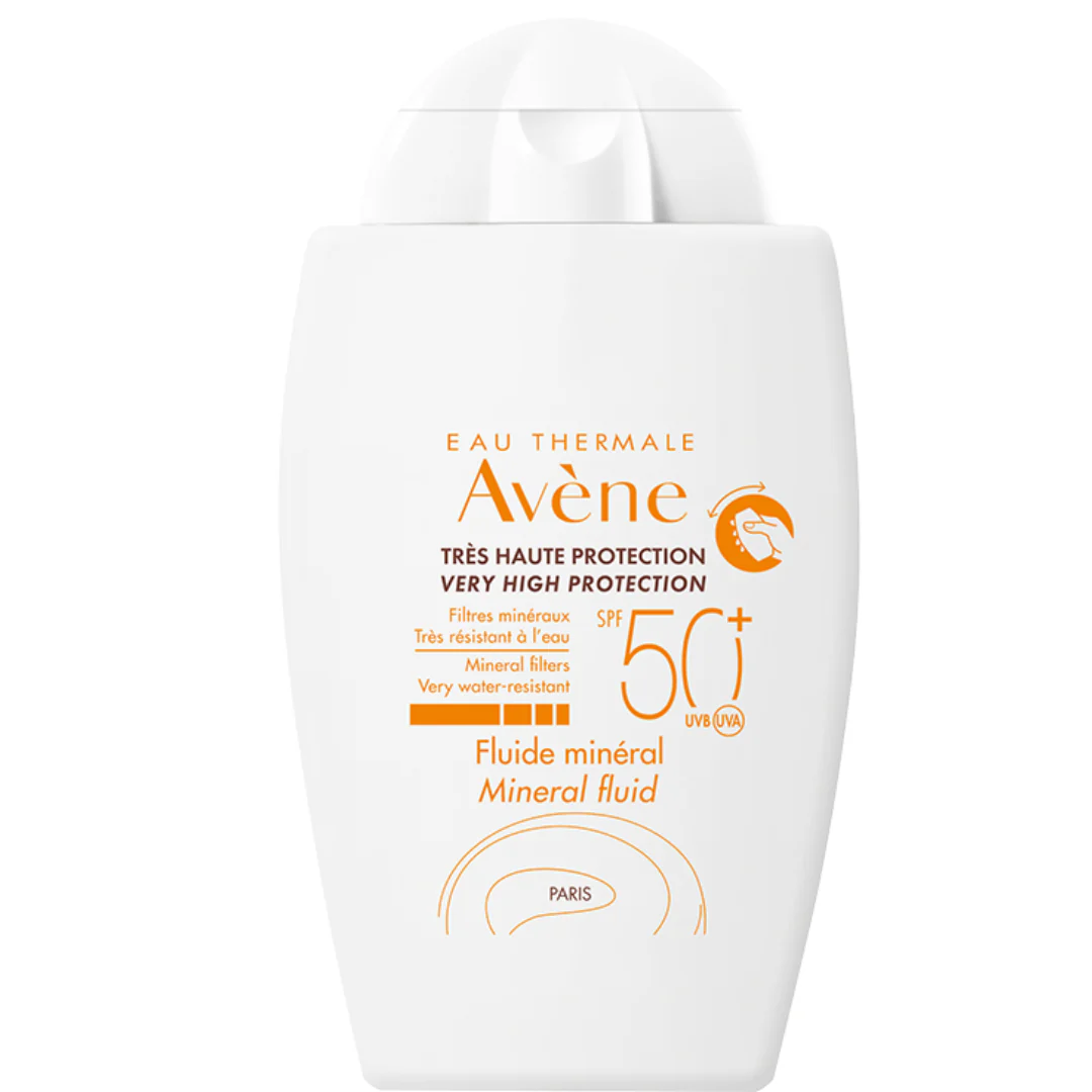 mineral fluid SPF50+ Sunscreen| Ultra Light 100% Mineral Filter for Intolerant Skin - Matte Finish