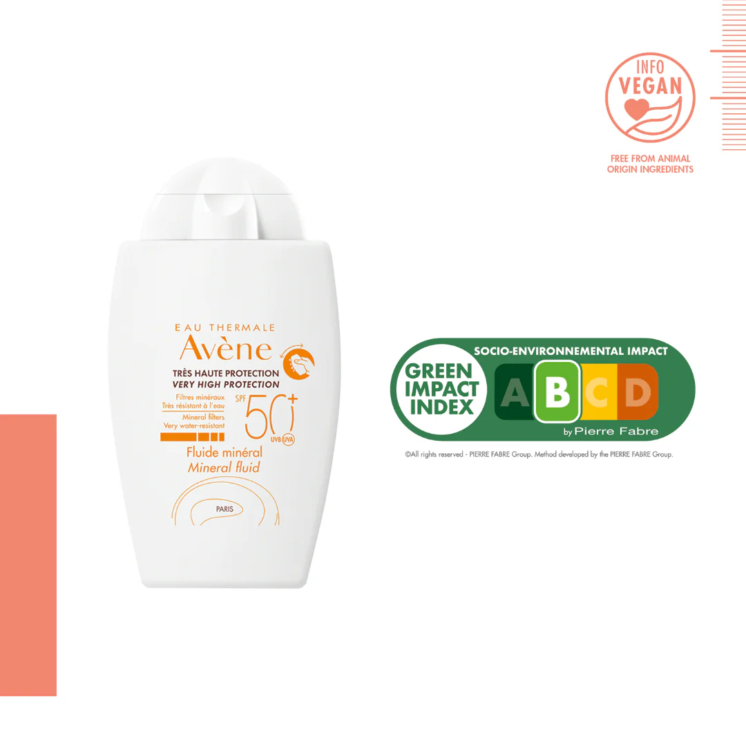 mineral fluid SPF50+ Sunscreen| Ultra Light 100% Mineral Filter for Intolerant Skin - Matte Finish - Image 3
