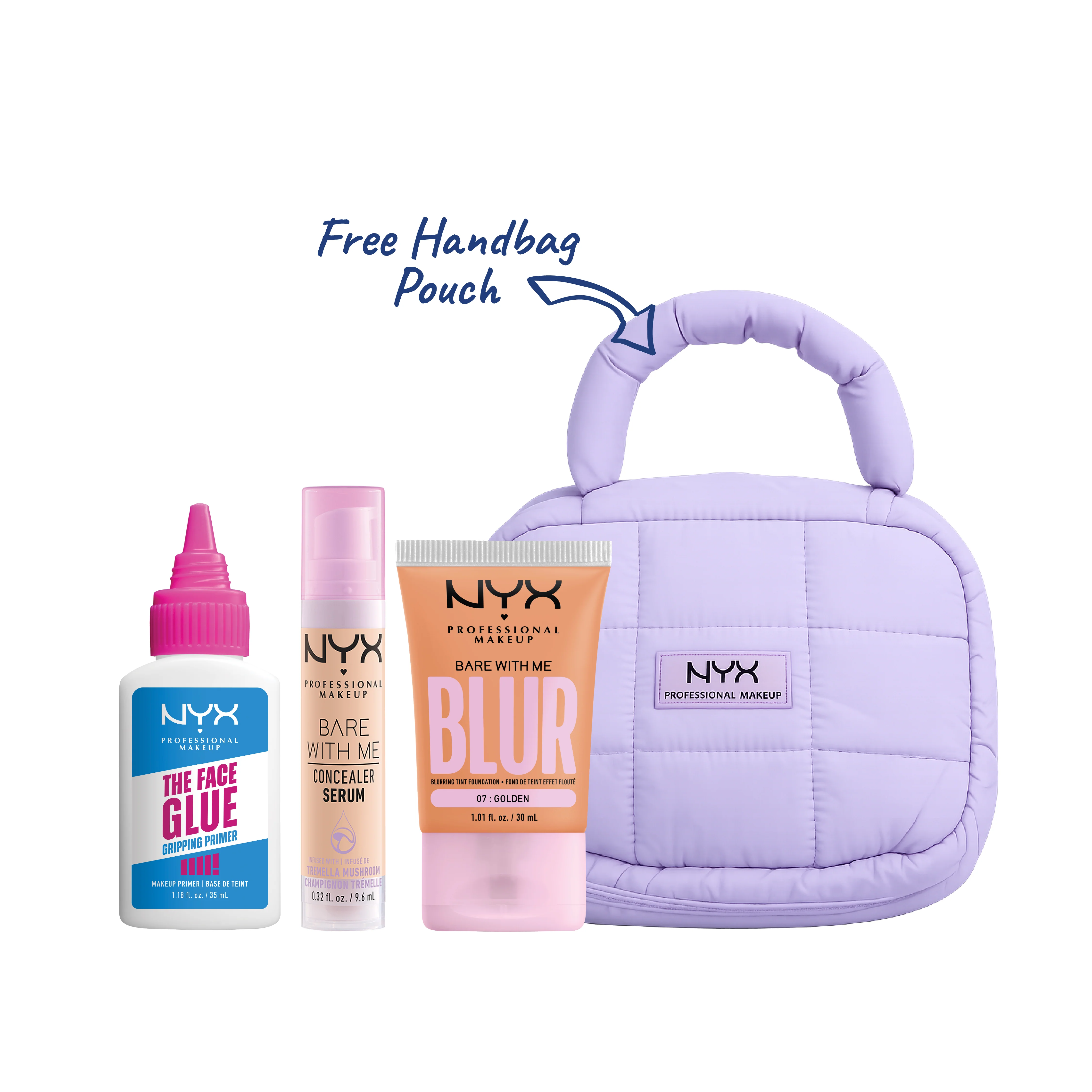 Bare with Me Blur Tint Foundation + Bare With Me Concealer Serum + The Face Glue Primer + Gift