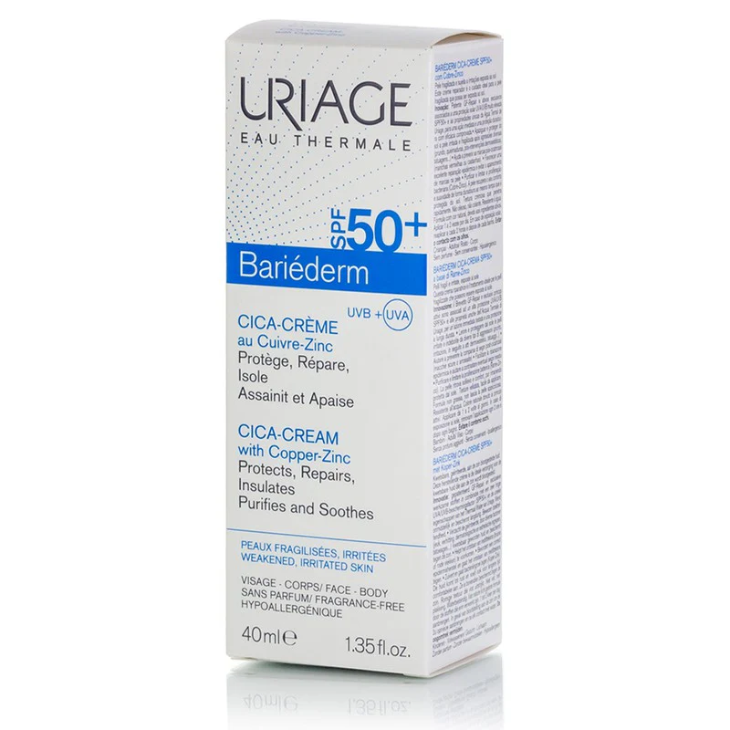 BariƩderm Cica-Cream with Copper-Zinc SPF50+ Weakened Irritated Skin