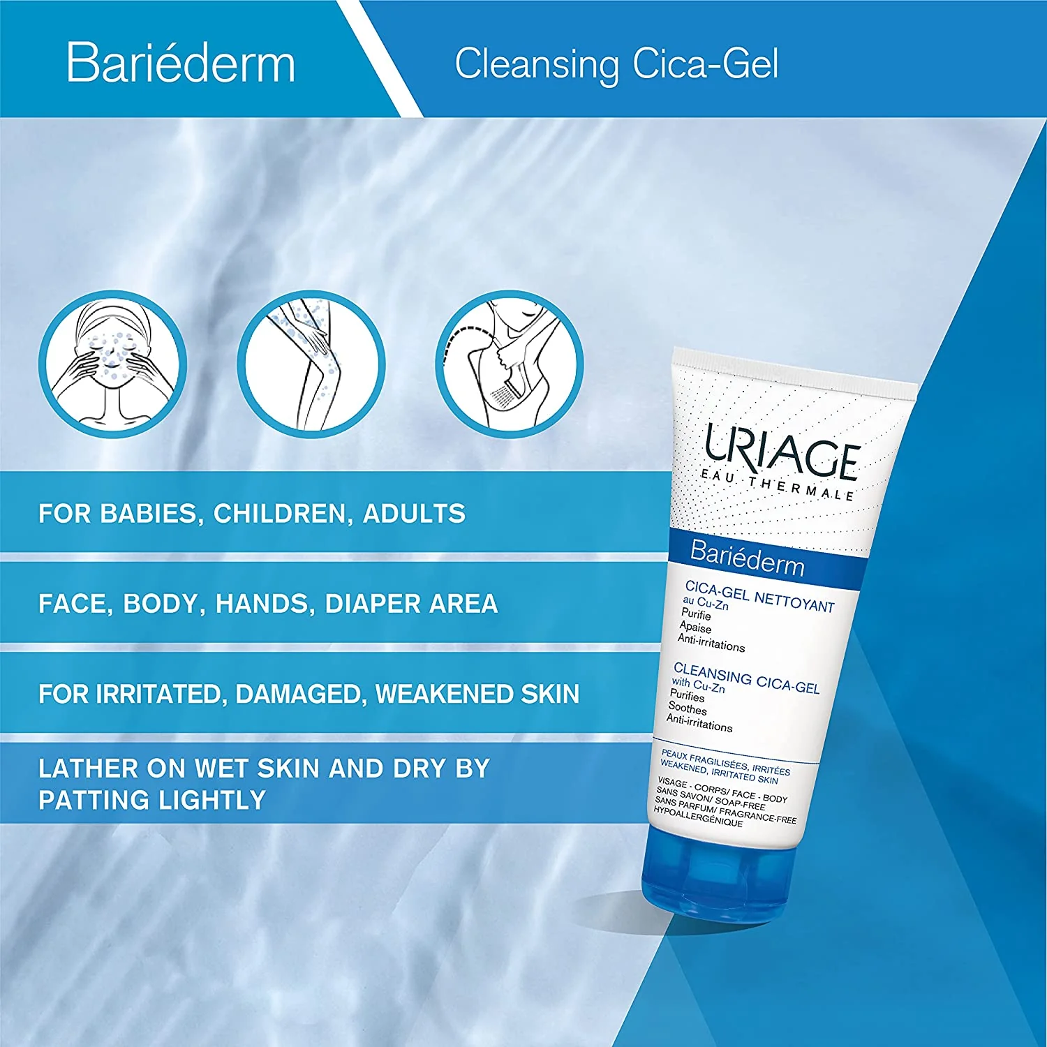 Bariéderm Cleansing Cica-Gel with Cu-Zn Weakened Irritated Skin - Image 4
