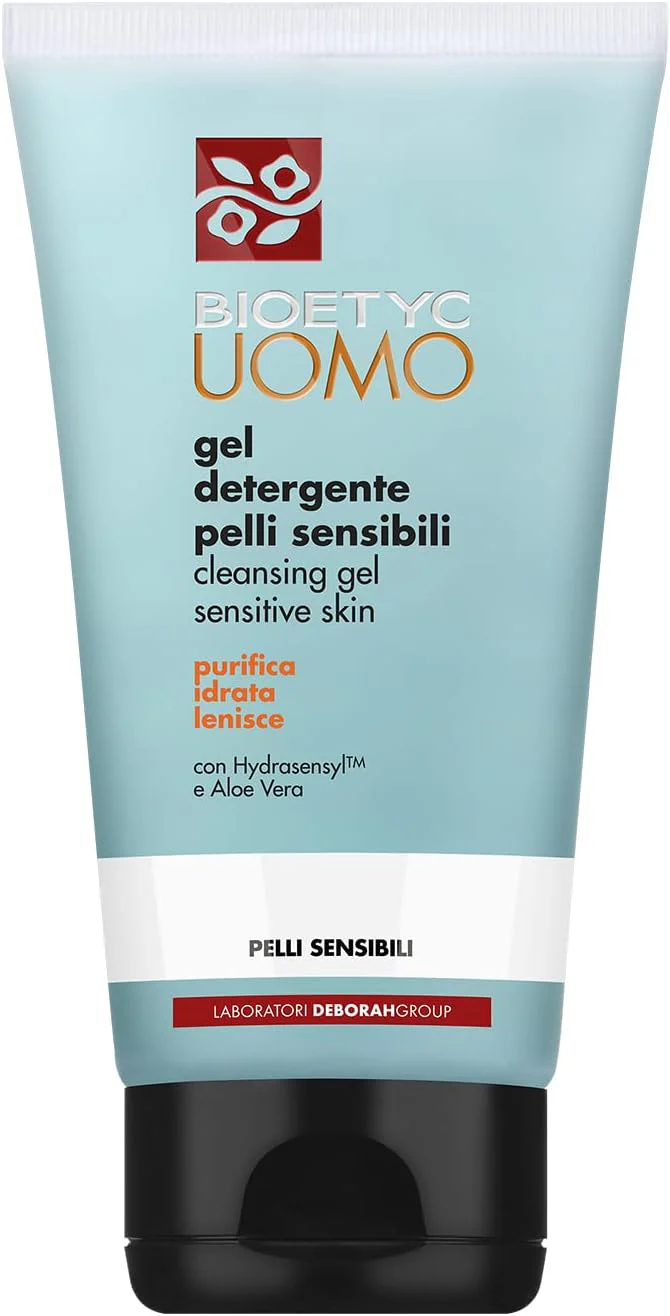 Bioetyc Uomo Cleansing Gel Sensitive Skin - 150 ML Mens Face Wash