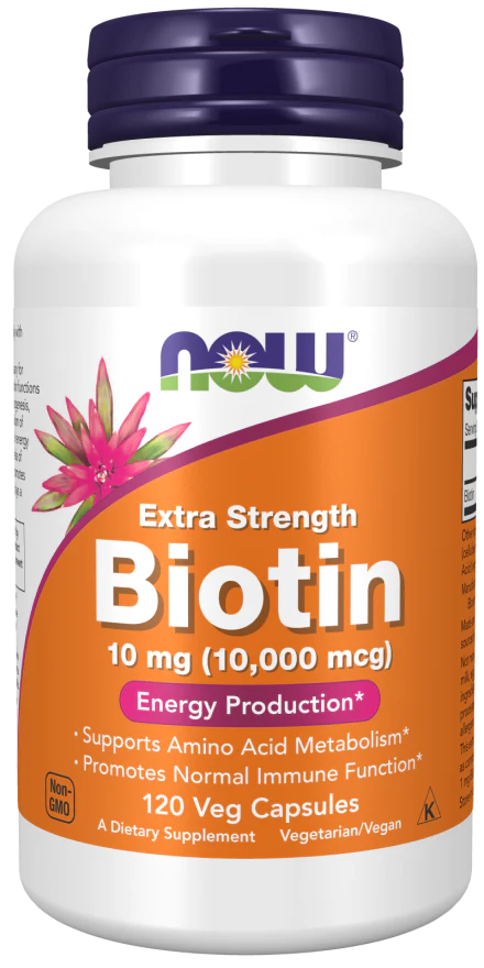 Biotin 10 mg (10,000 mcg), Extra Strength Veg Capsules