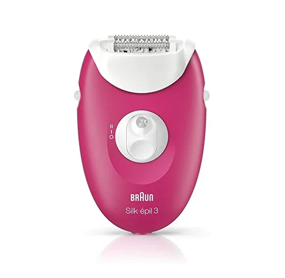 Braun Silk-épil 3 3-410 epilator raspberry pink - Corded epilator with 3 extras - Image 2