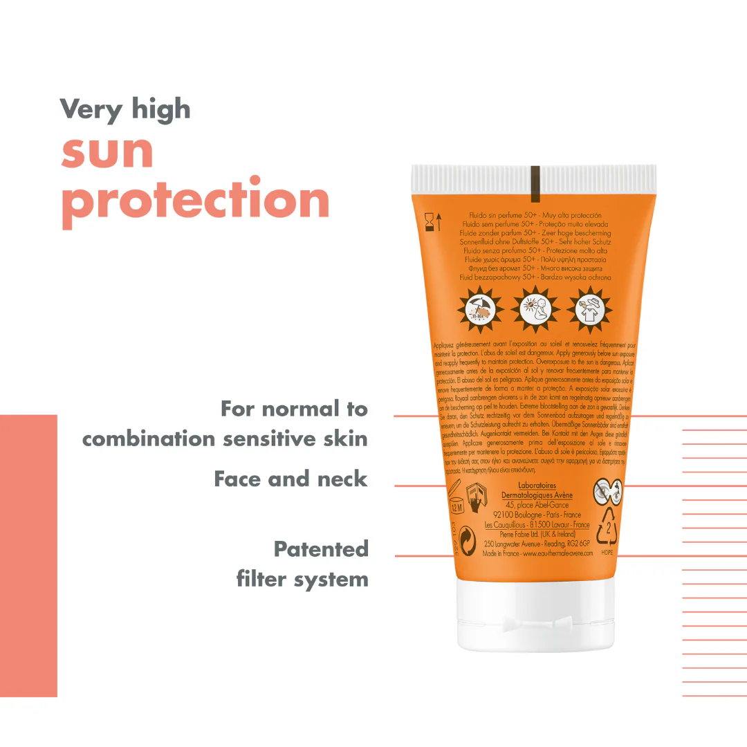 Buy 1 Get 1 Avène Fragrance-free cream SPF50+ Sunscreen 50ml For Dry Sensitive Skin - Image 3