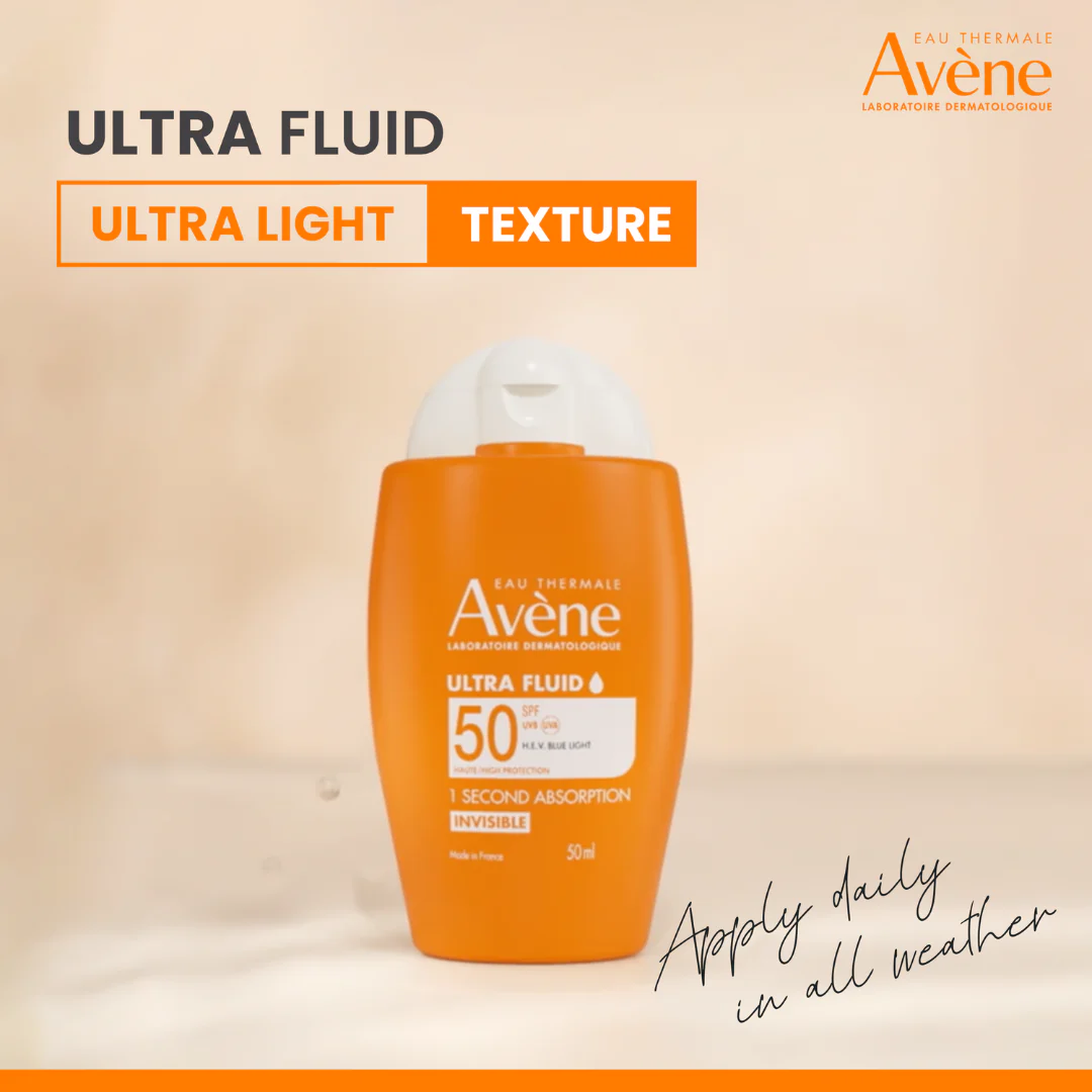Buy 1 Get 1 Avène Ultra Fluid Invisible SPF50+ Sunscreen 50ml - Ultra Light texture - Image 5