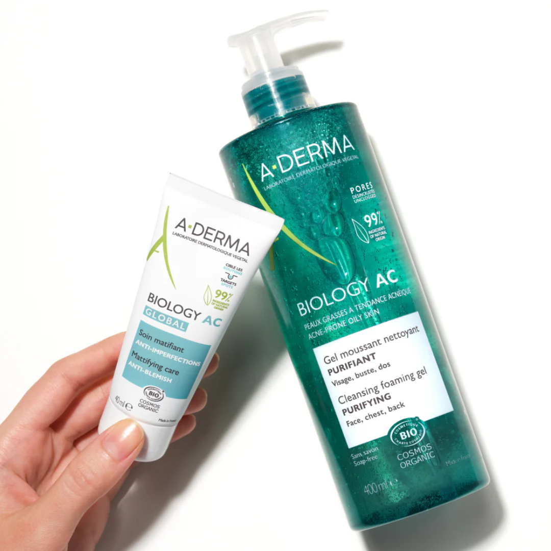 Buy one A-Derma Biology AC Mattifying anti-blemish global treatment and get a FREE 200ml Biology AC Purifying foaming gel - Image 4