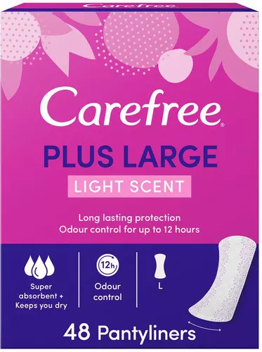 Carefree Plus Large Pantyliners - Light Scent 48pcs - Image 3