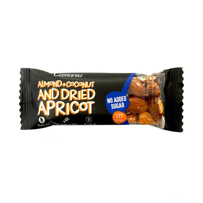 Castania Almond + Coconut & Dried Apricot Bar 38g