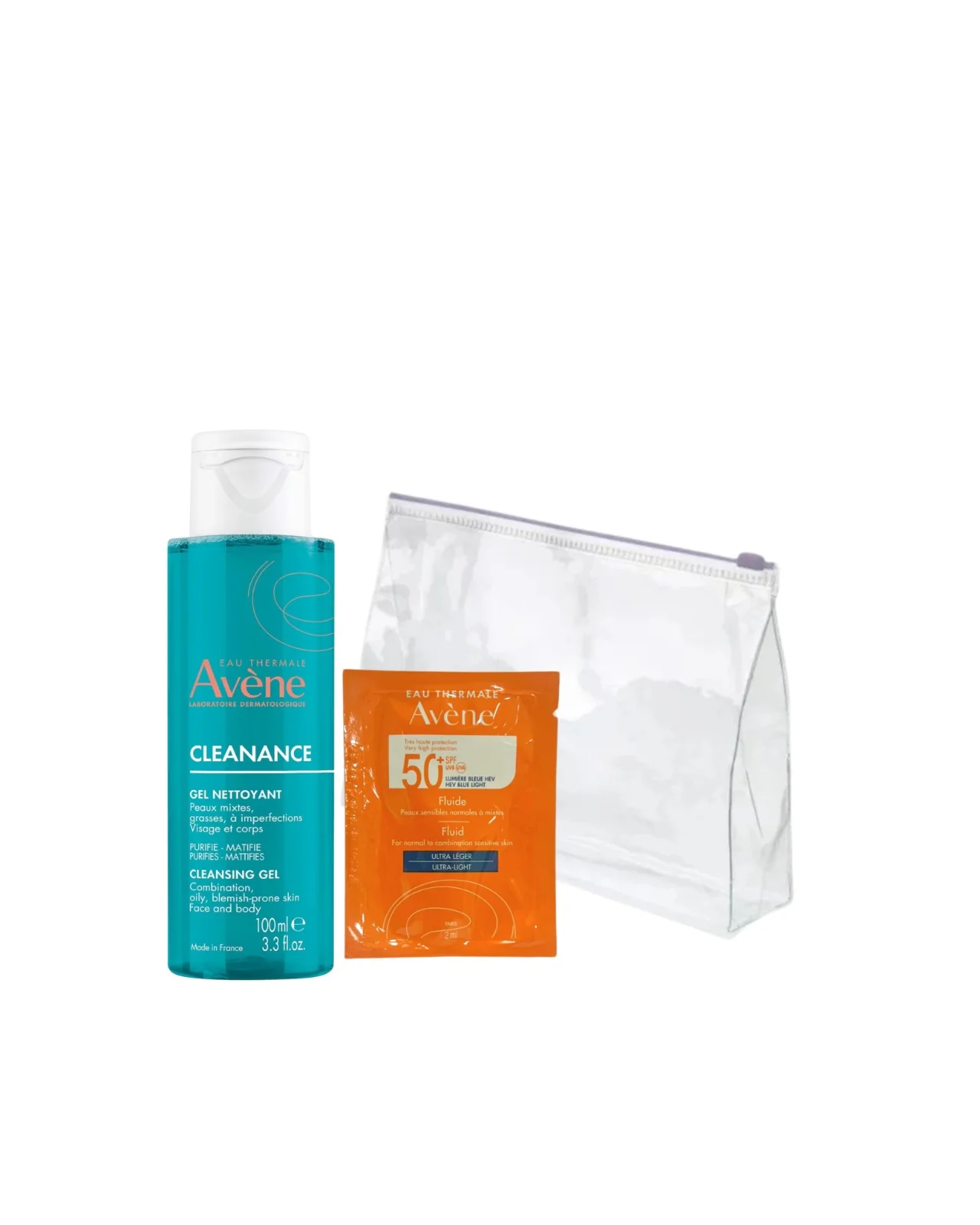 Cleanance Cleansing Gel + Fluide + pouche