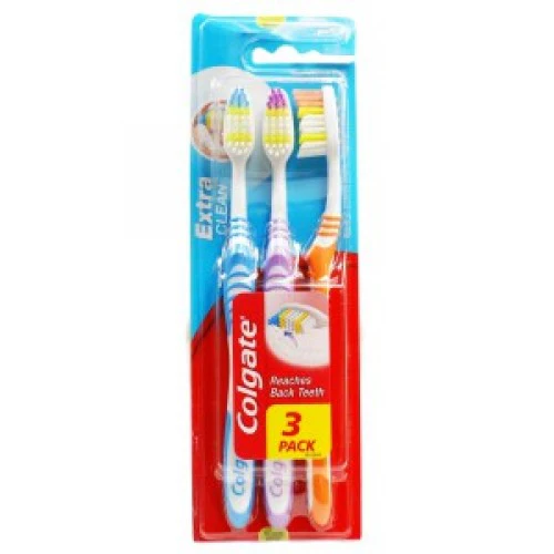 Colgate Extra Clean Medium Toothbrush 3 Units