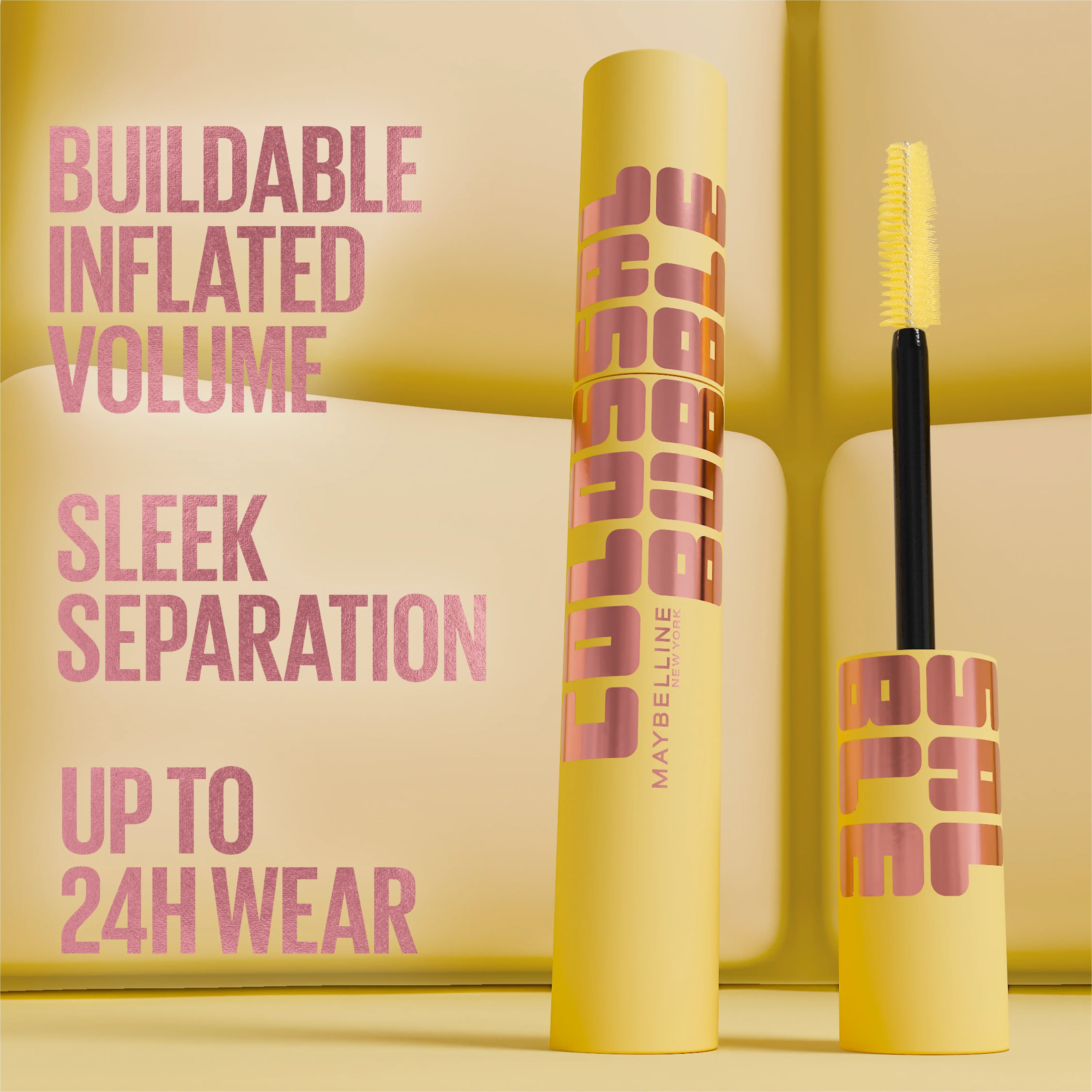 Colossal Bubble Mascara Buildable Sleek Volume and Long Lasting 24HR Wear Mascara| Inflator Comb Brush to Separate Lashes - Image 4