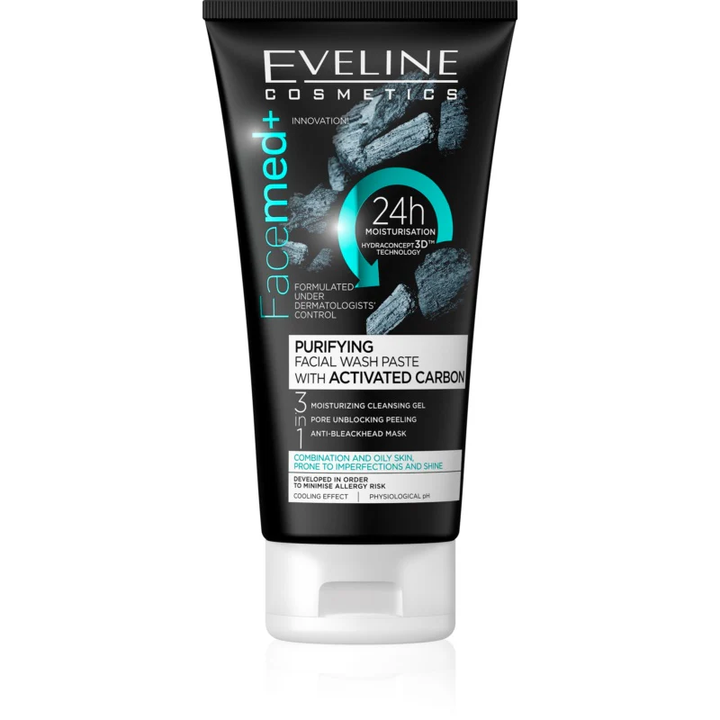 Cosmetics FaceMed+ Gel Facial Cleanser 3 in 1 for Oily and Combination Skin 150 Ml