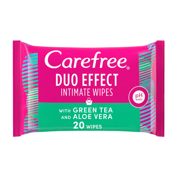 Daily Intimate Wipes Duo Effect with Green Tea & Aloe Vera Pack of 20 Wipes