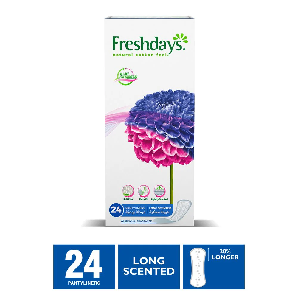 Daily Liners Long Scented 24 Pads - Image 2