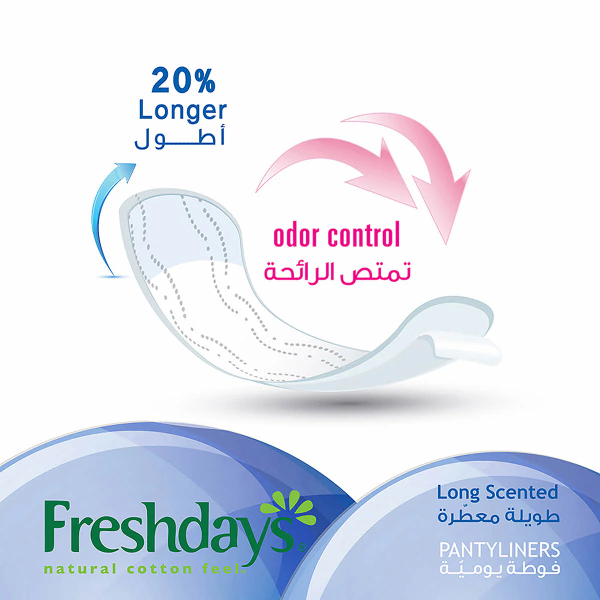 Daily Liners Long Scented 72 Pads - Image 3