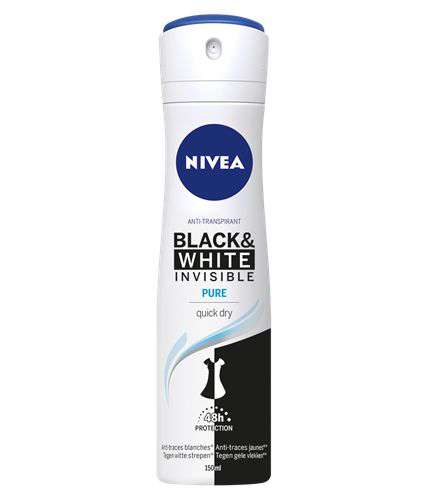 Deodorant Spray Invisible Black & White Pure