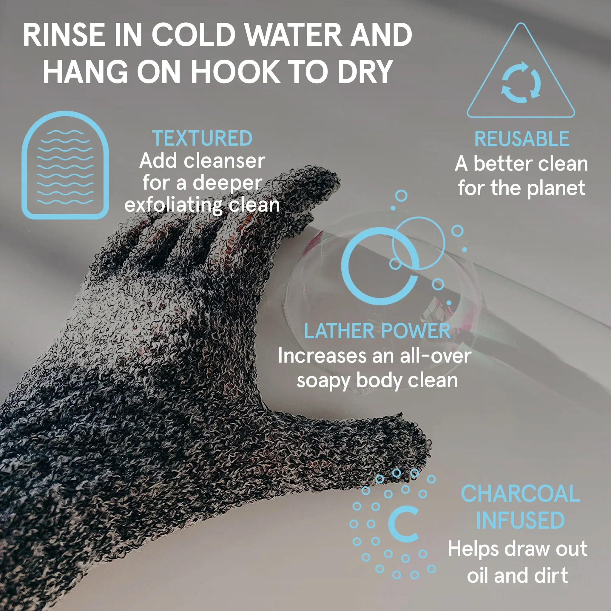 Detoxify Body Exfoliating Gloves - Image 2