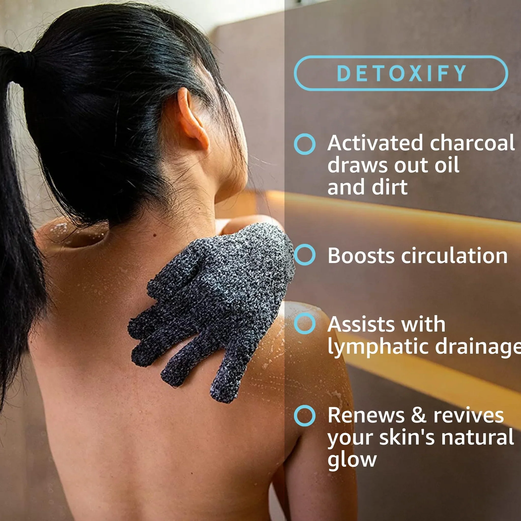 Detoxify Body Exfoliating Gloves - Image 3
