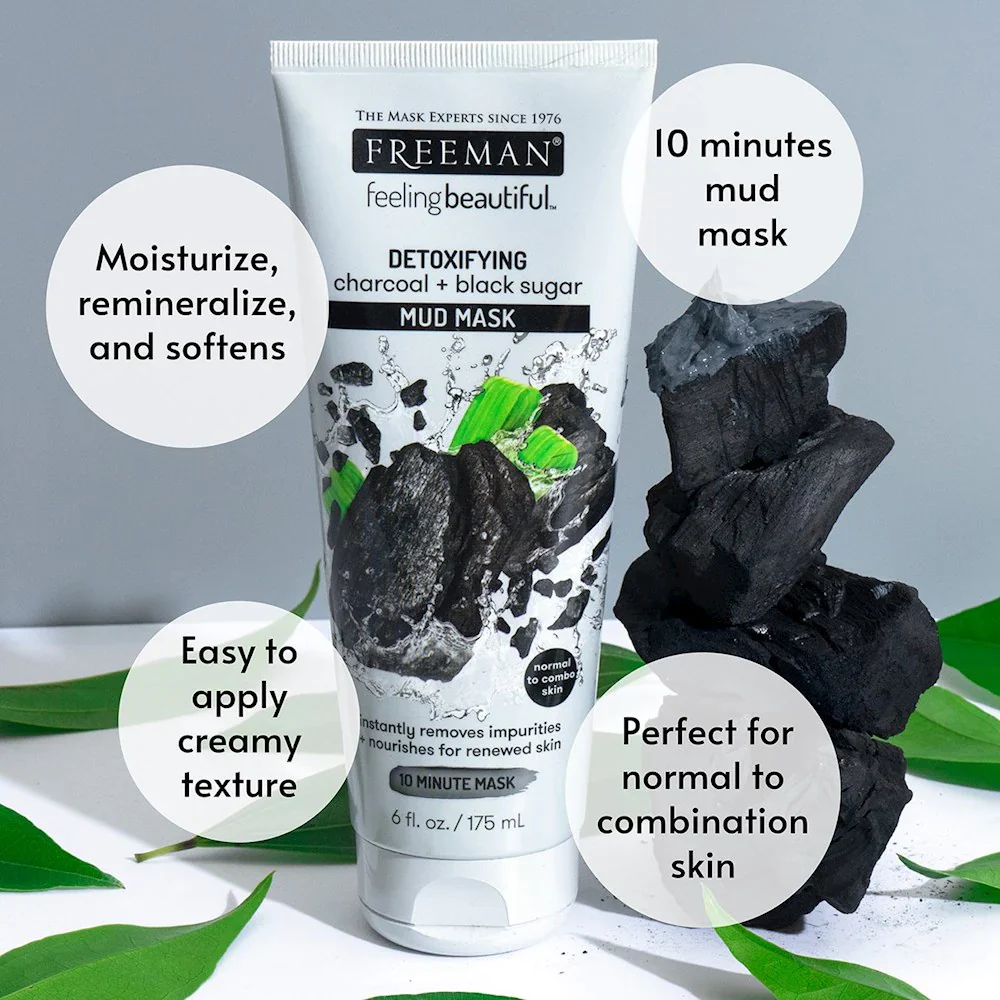 Detoxifying Charcoal + Black Sugar Mud Mask 175ml - Image 2