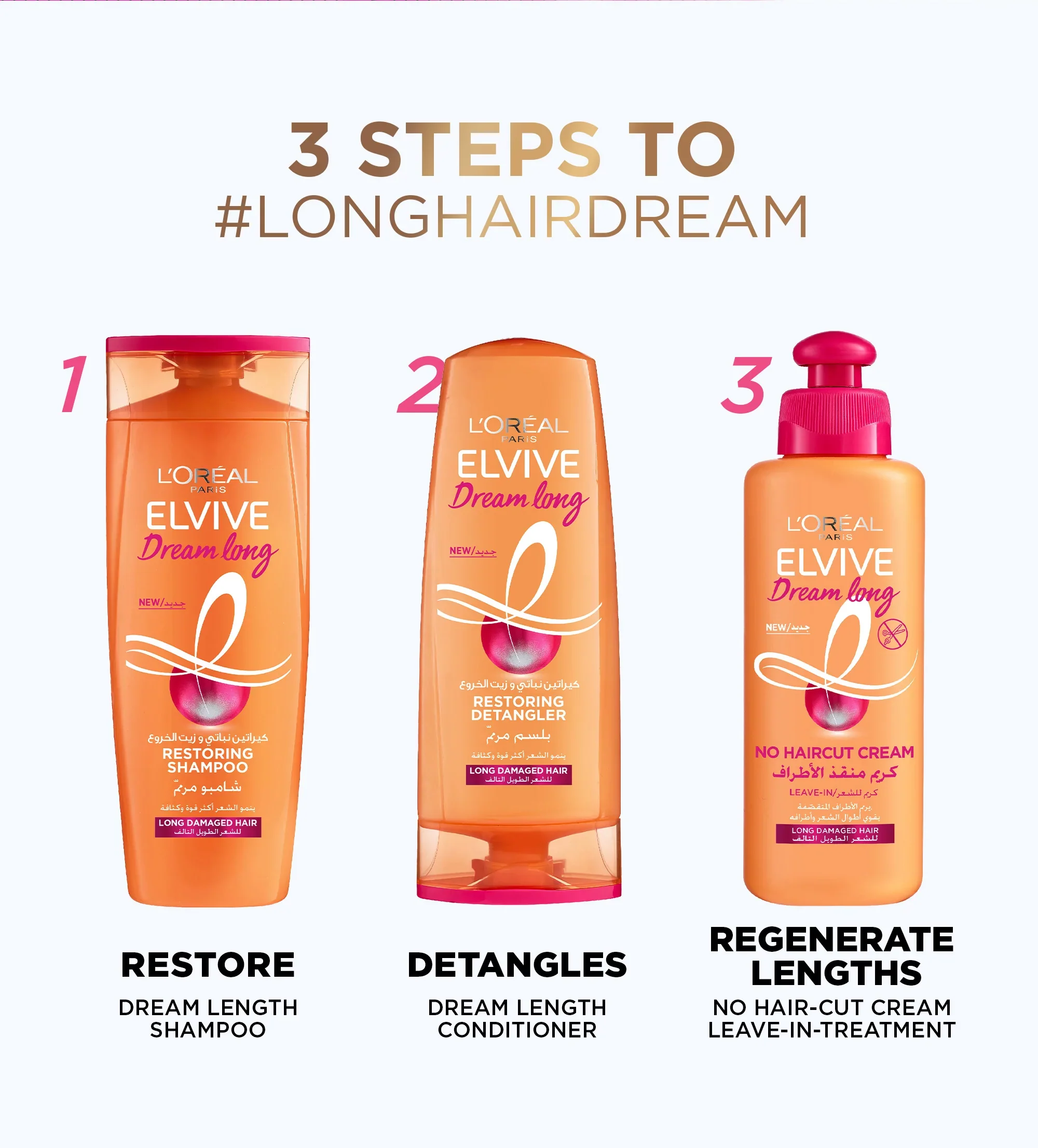 L’Oréal Paris Dream Long Restoring Shampoo For Long, Damaged Hair- Infused with Keratin and Protective Oil. - Image 5