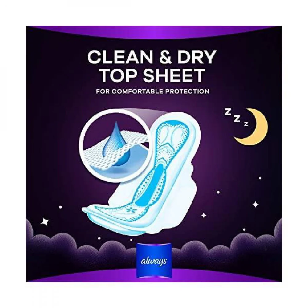 Dreamzz Maxi Thick Night long sanitary Pads with Wings 48 Pads - Image 3