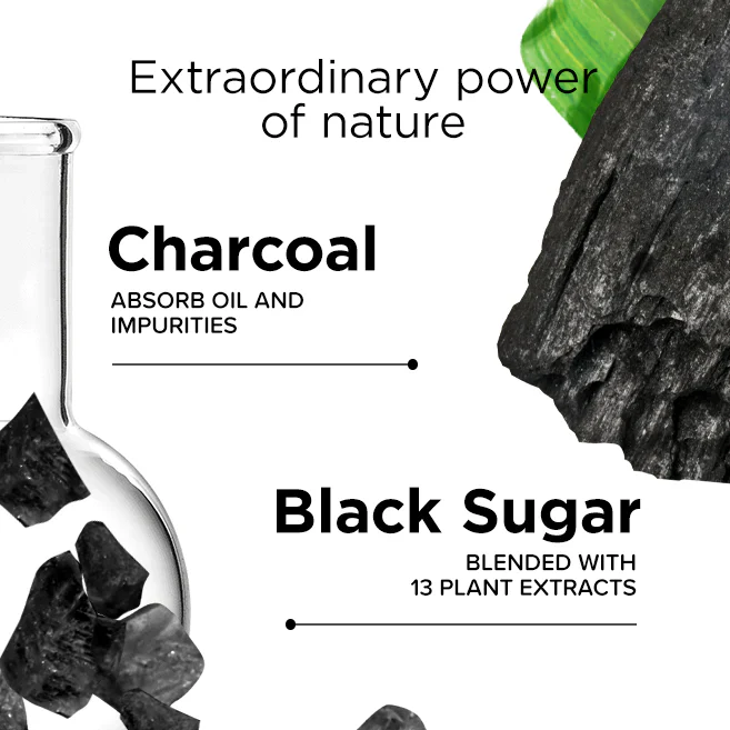 Exfoliating Charcoal & Black Sugar Gel Mask 175ml - Image 2