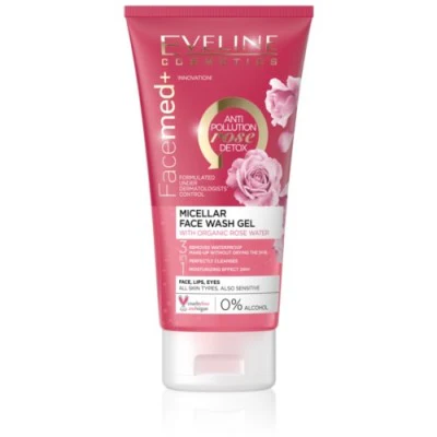 Facemed+ Micellar Face Wash Gel with Organic Rose Water 150 Ml