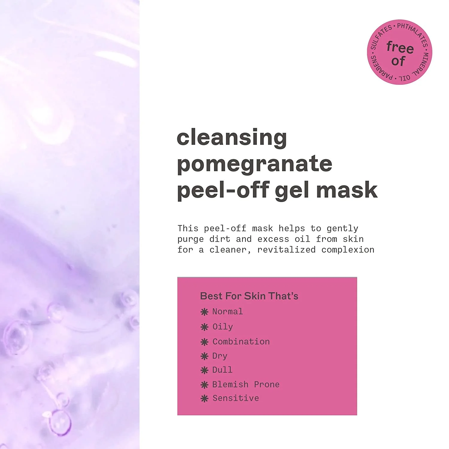 Facial Revealing Peel-off Mask Pomegranate 175ml - Image 4