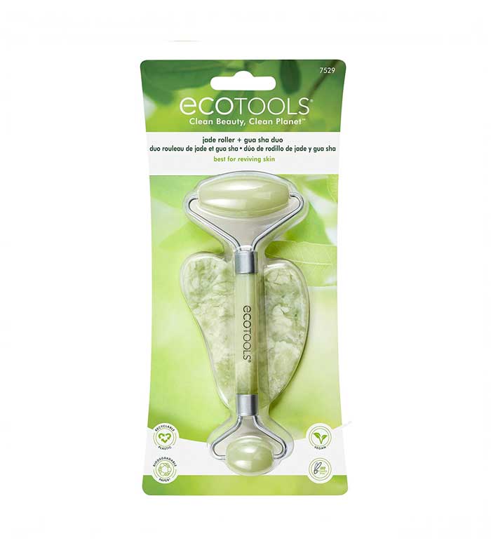 Facial roller and jade gua sha set