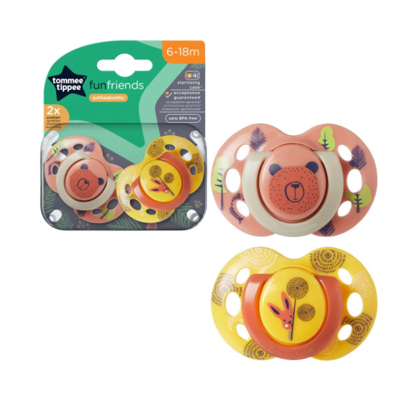 Fun Friends Soothers (6-18M) - Pack of 2 - Image 2