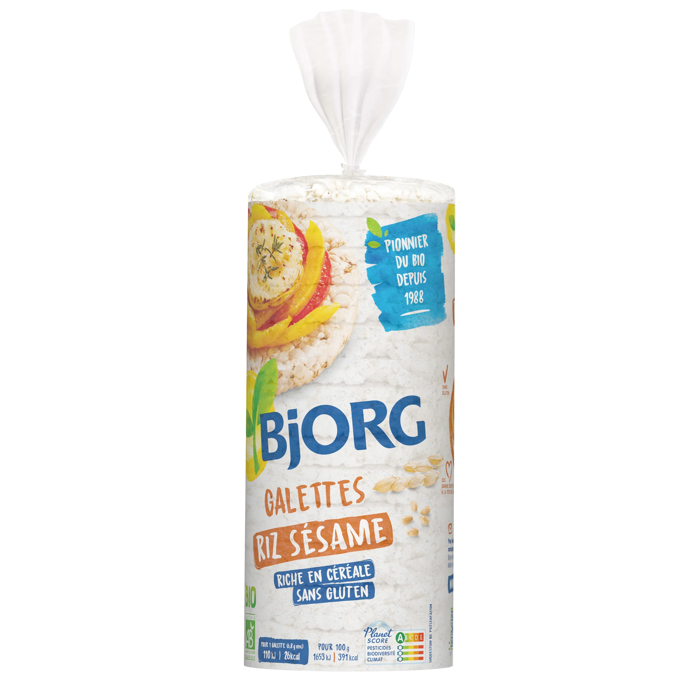 Galettes riz sésame 130g