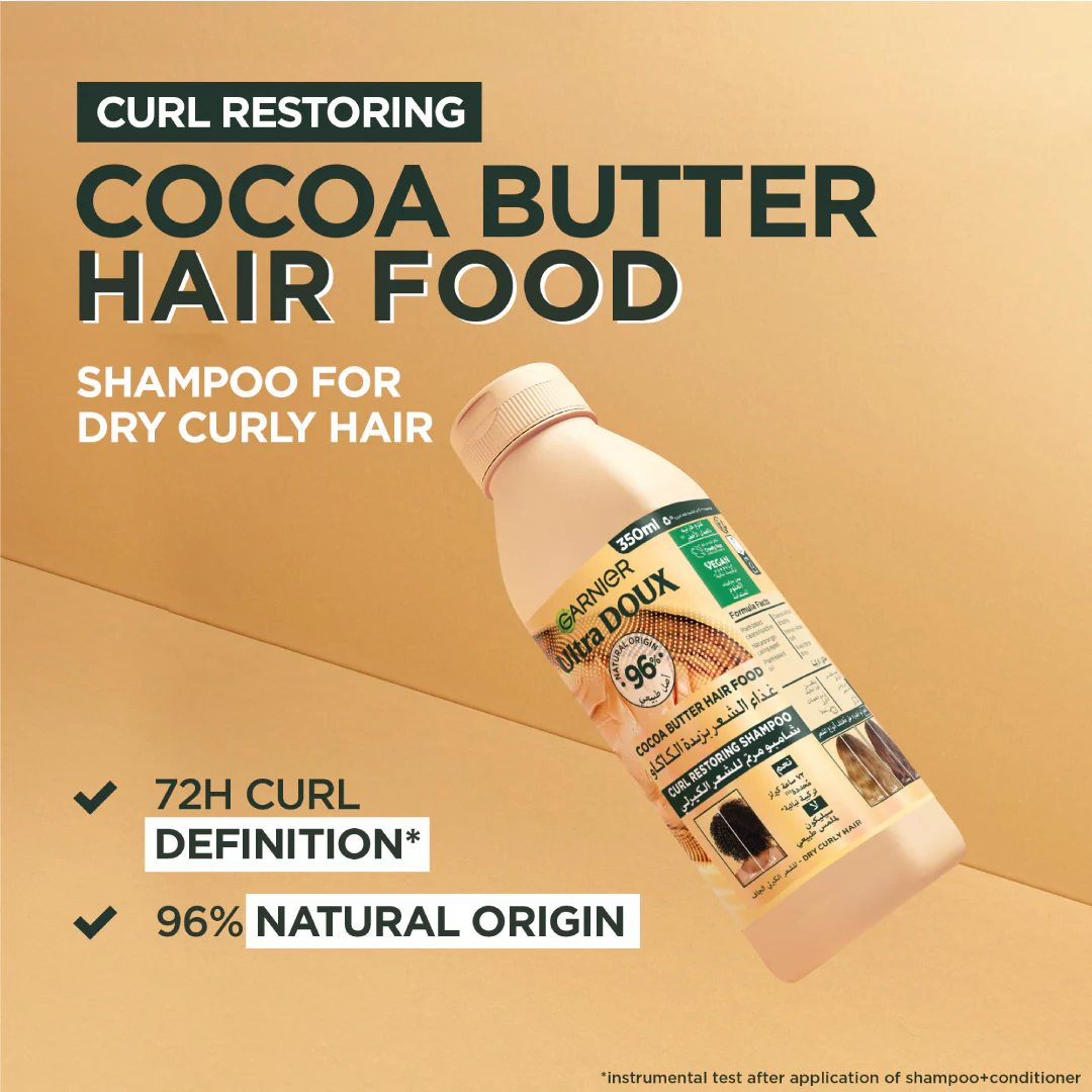 Garnier Ultra Doux Cocoa Butter Vegan Hair Shampoo for curly hair - Image 3