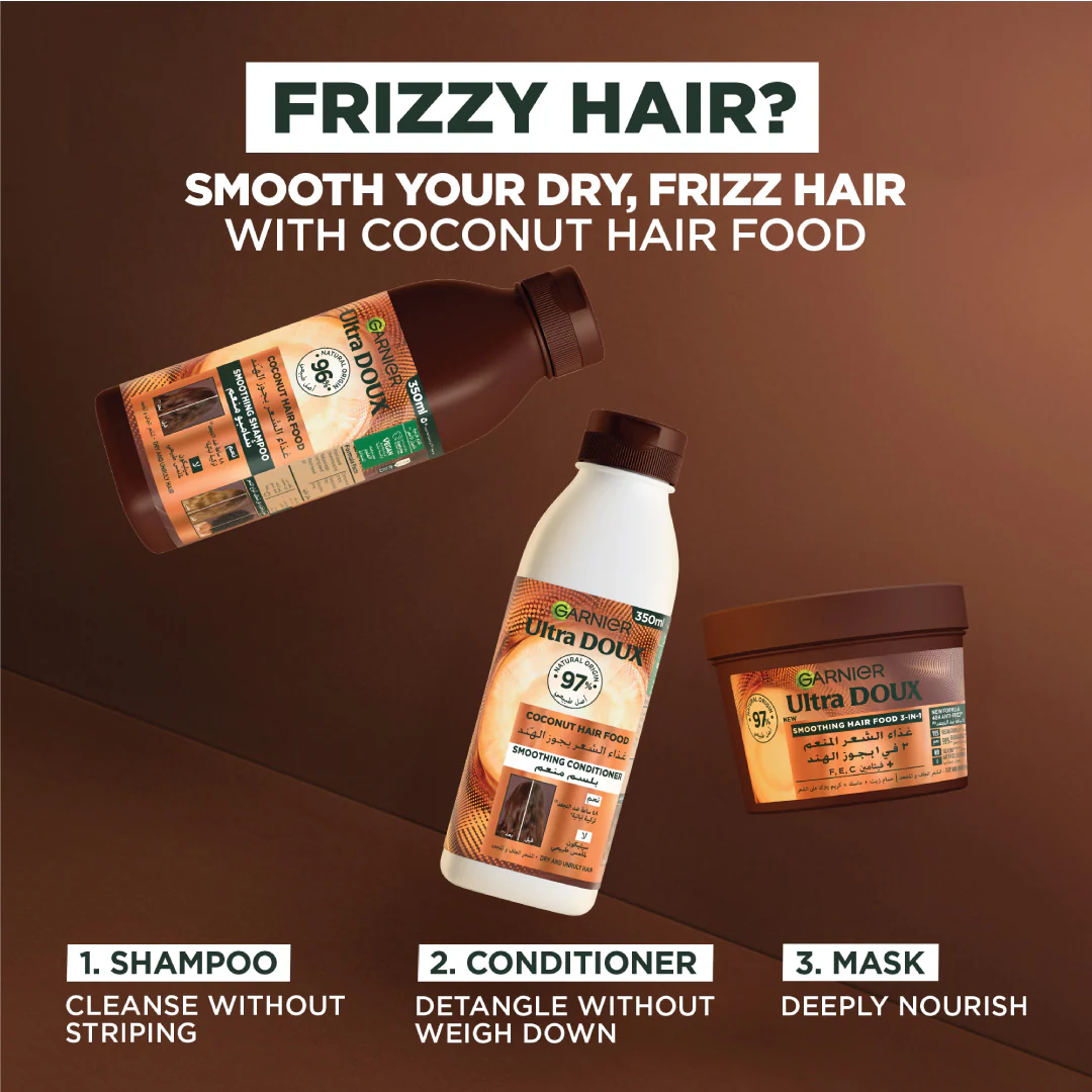 Garnier Ultra Doux Coconut Vegan Hair Food Conditioner for frizzy hair - Image 7