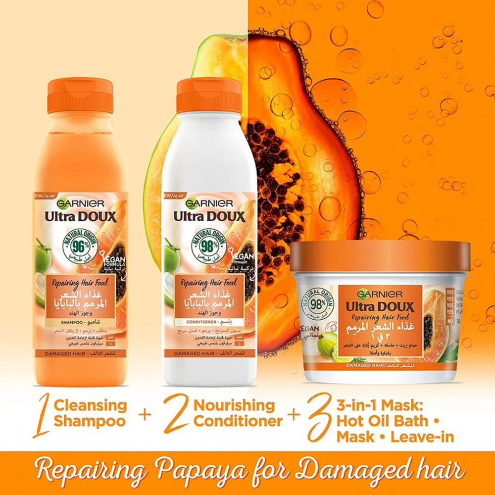 Ultra Doux Hair Food Papaya & Amla Shampoo - Image 4