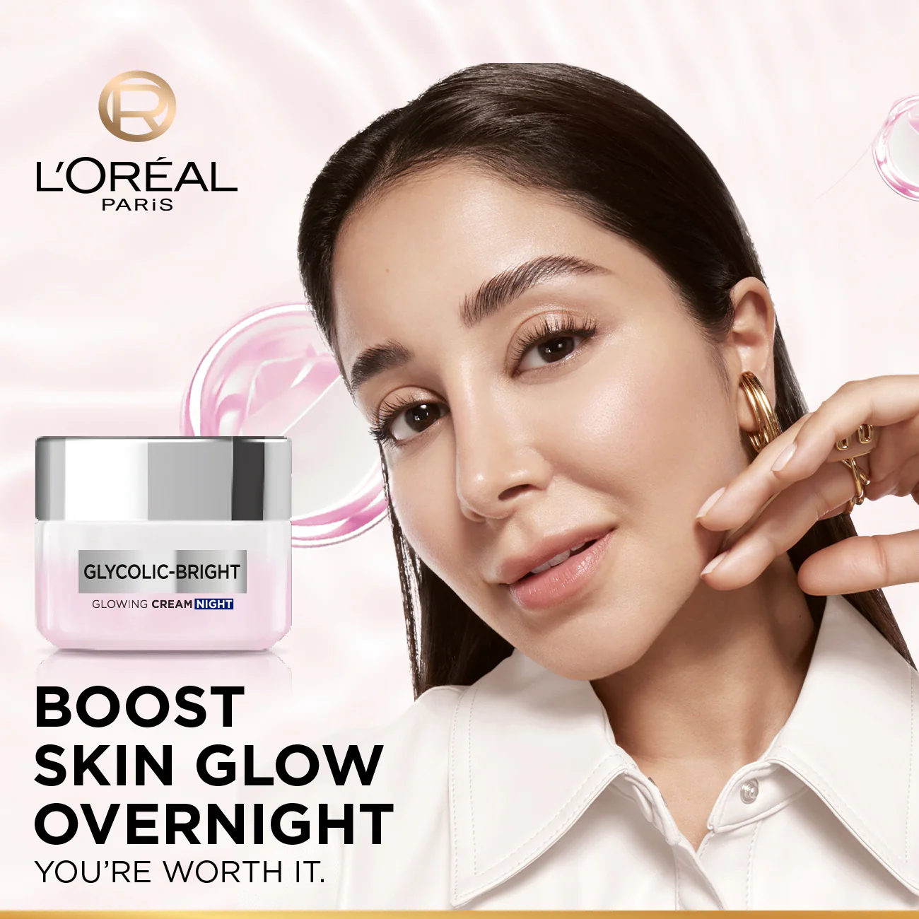 Glycolic-Bright Glowing Night Cream, for Dark Spots Reduction, Glow Boosting, and Skin Tone Evenness - Image 7