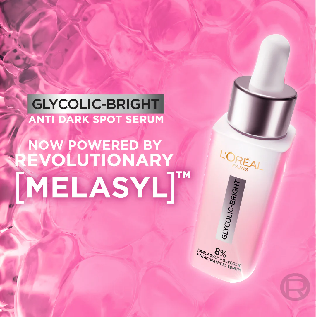 Glycolic Bright Serum with 8% [Melasyl ™ + Glycolic Acid + Niacinamide] face serum for Dark Spots & Brightening 30ml - Image 3