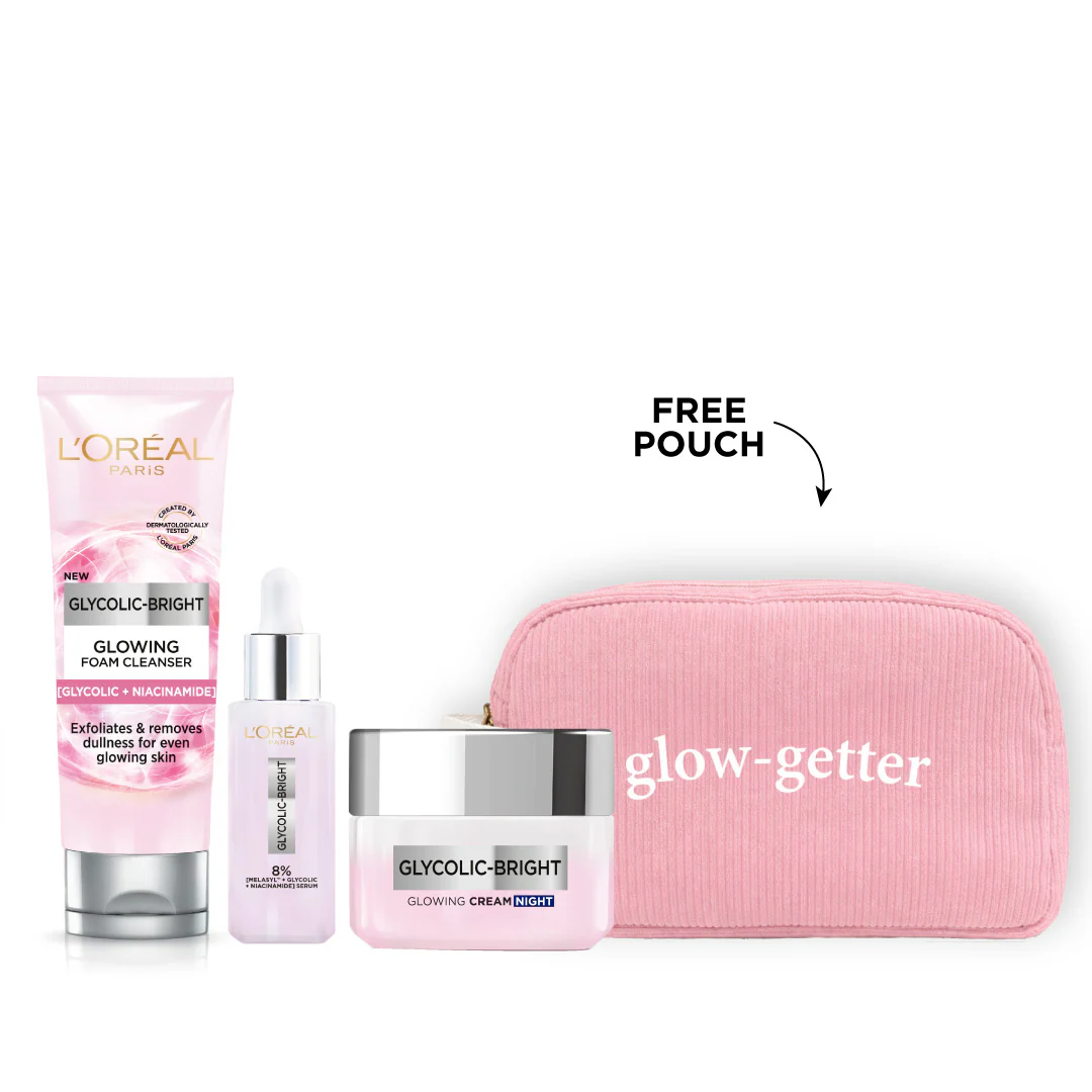 Glycolic Bright Wash + Serum + Night Cream