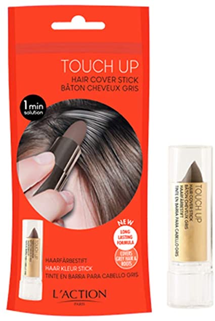 Hair Cover Stick, Covers Grey and Discoloured Roots, Washes Out, Light Brown