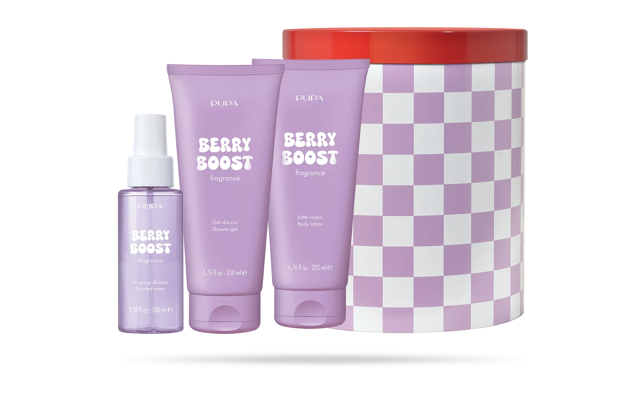 Happy Box Kit 4 Shower Gel, Body Milk and Scented Water