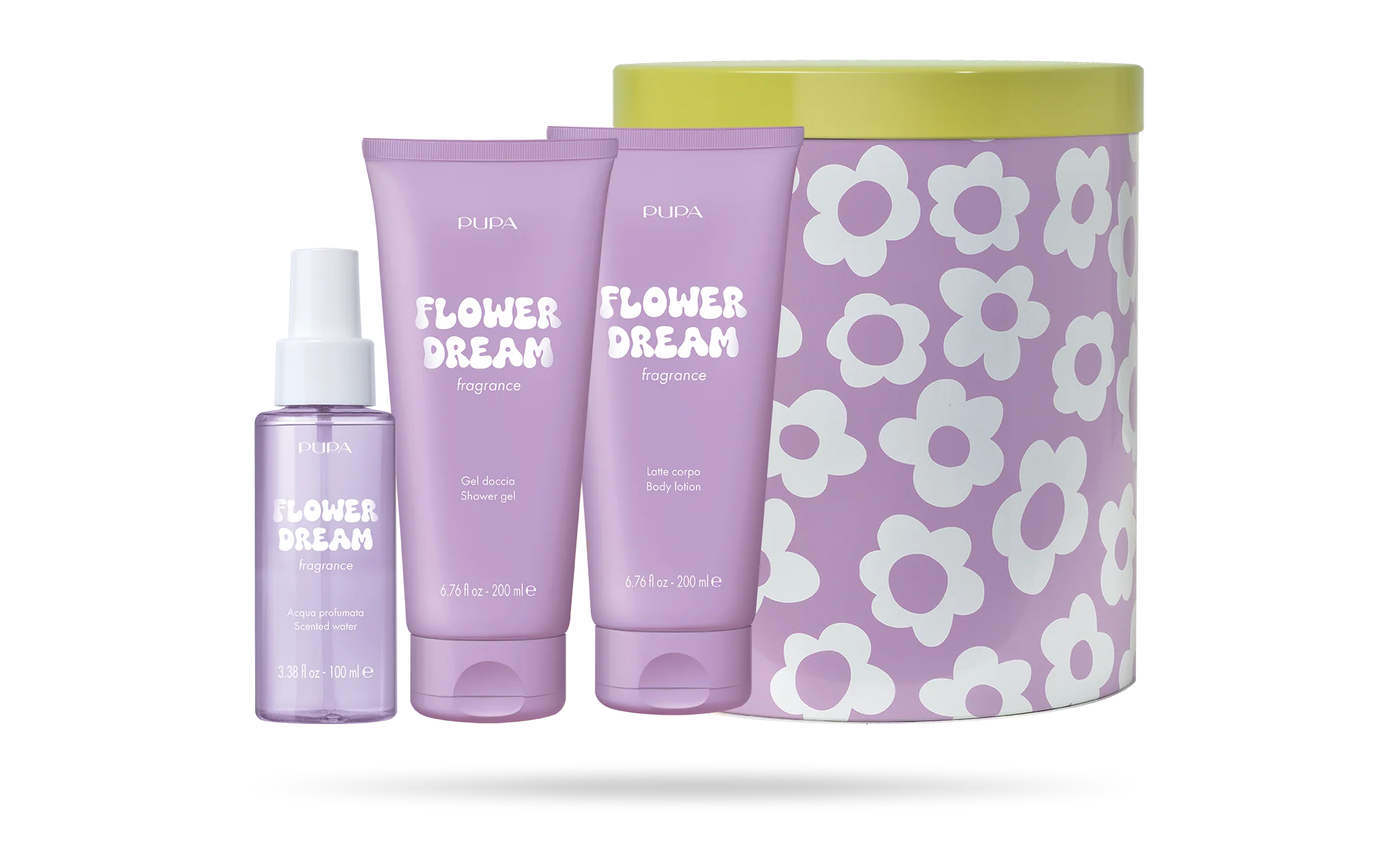 Happy Box Kit 4 Shower Gel, Body Milk and Scented Water - Image 3